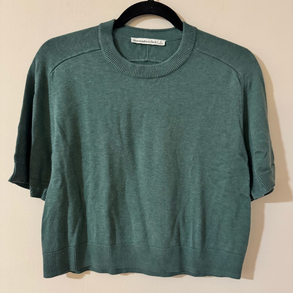 Abercrombie & Fitch Teal Short Sleeve Sweater Top